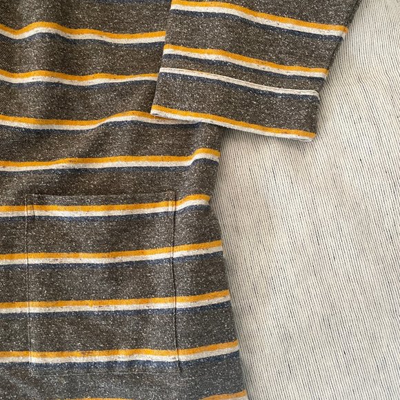 Longway Striped Flannel Overcoat - Picture 2 of 4